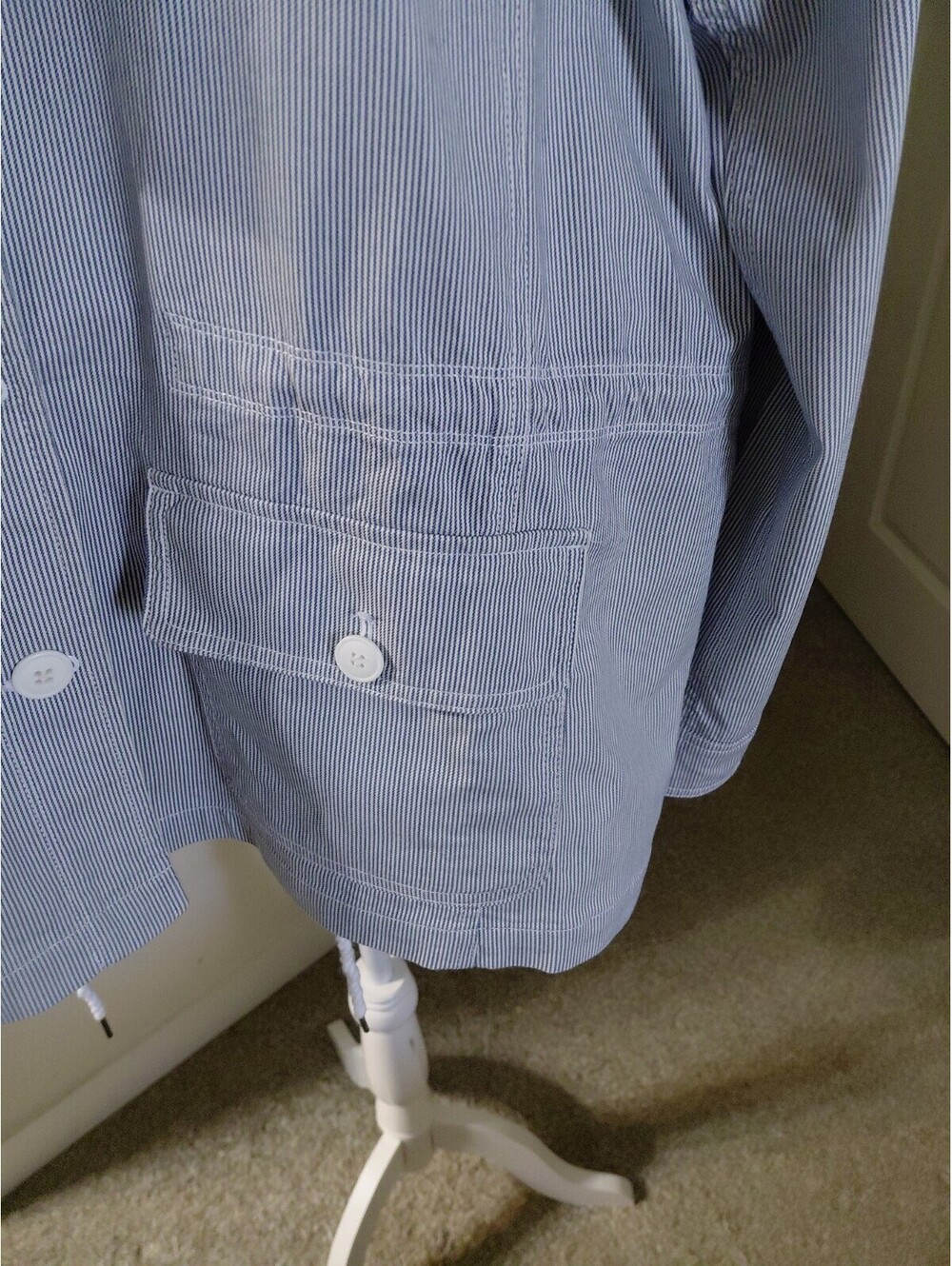 Talbots Stripe Twill Jacket Light Blue Size 2X Excellent Condition #785 - Picture 5 of 11